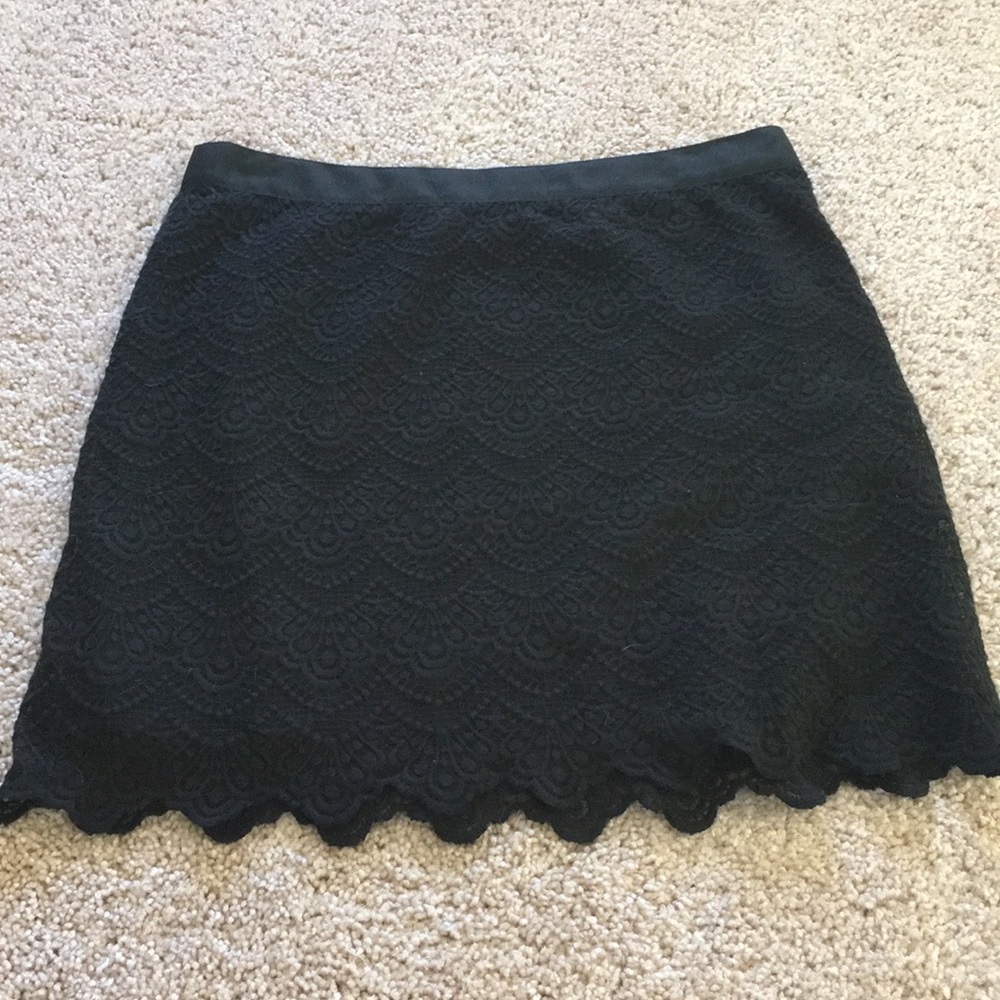 J. Crew Black Lace Skirt size 00.